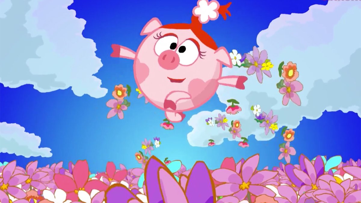 Смешарики Нюша с книжкой