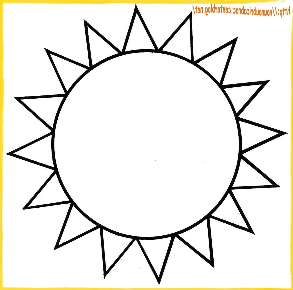 Шаблон солнышка из карандашей