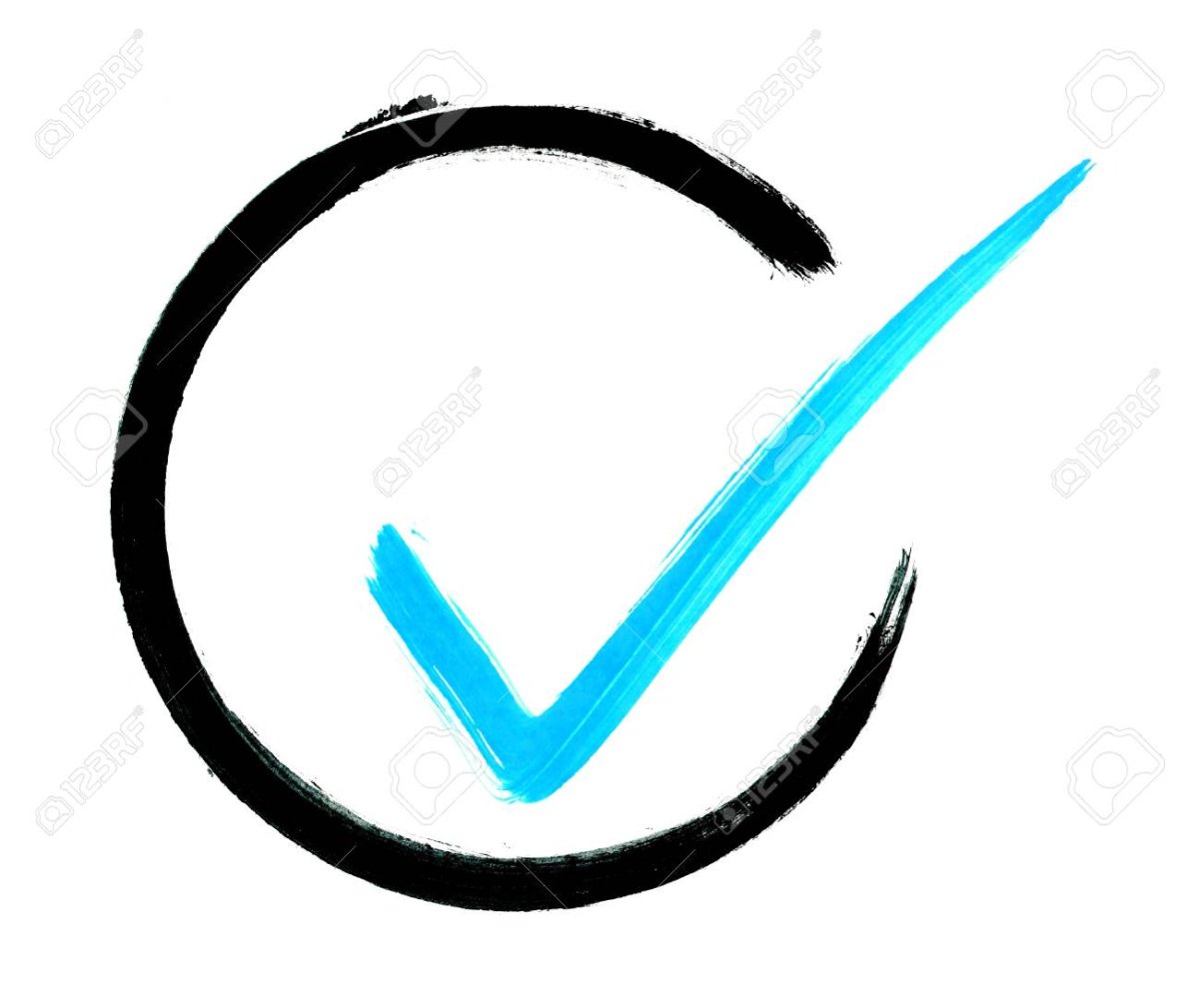 Галочка в синем кружочке