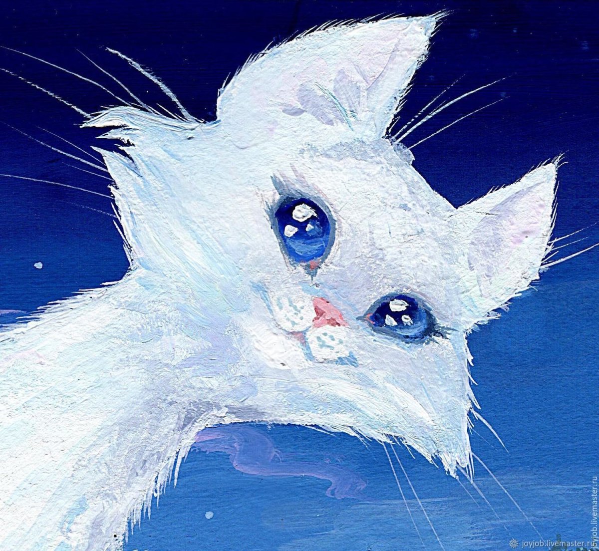 Кошка гуашью