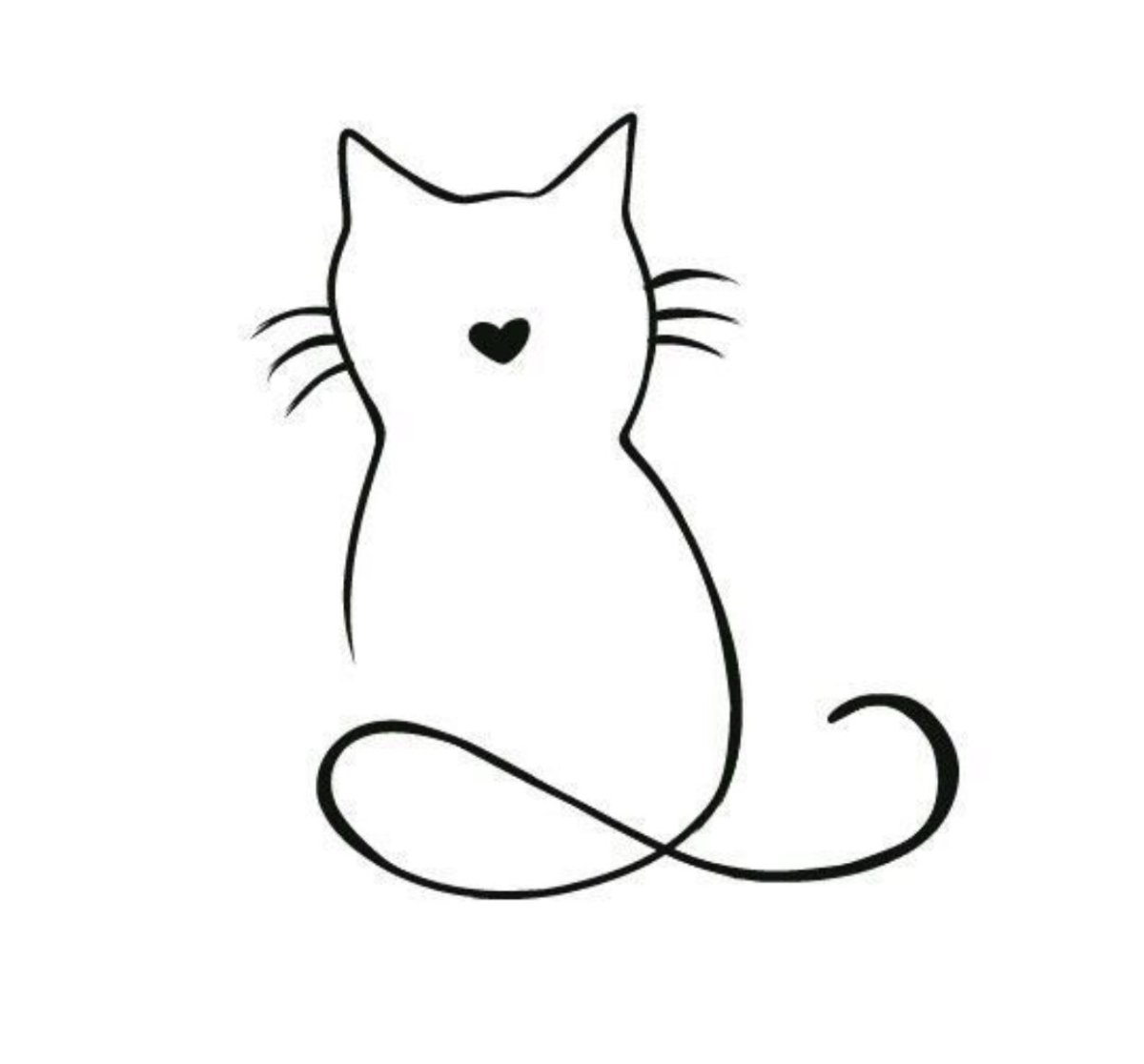 Легкий трафарет кошки