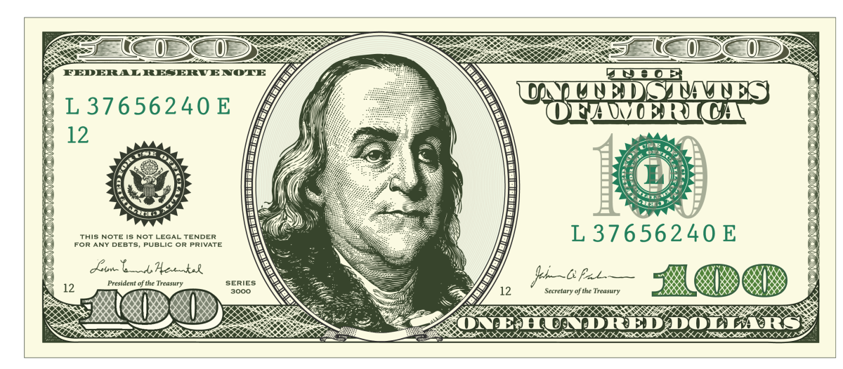 Купюра 100 долларов США