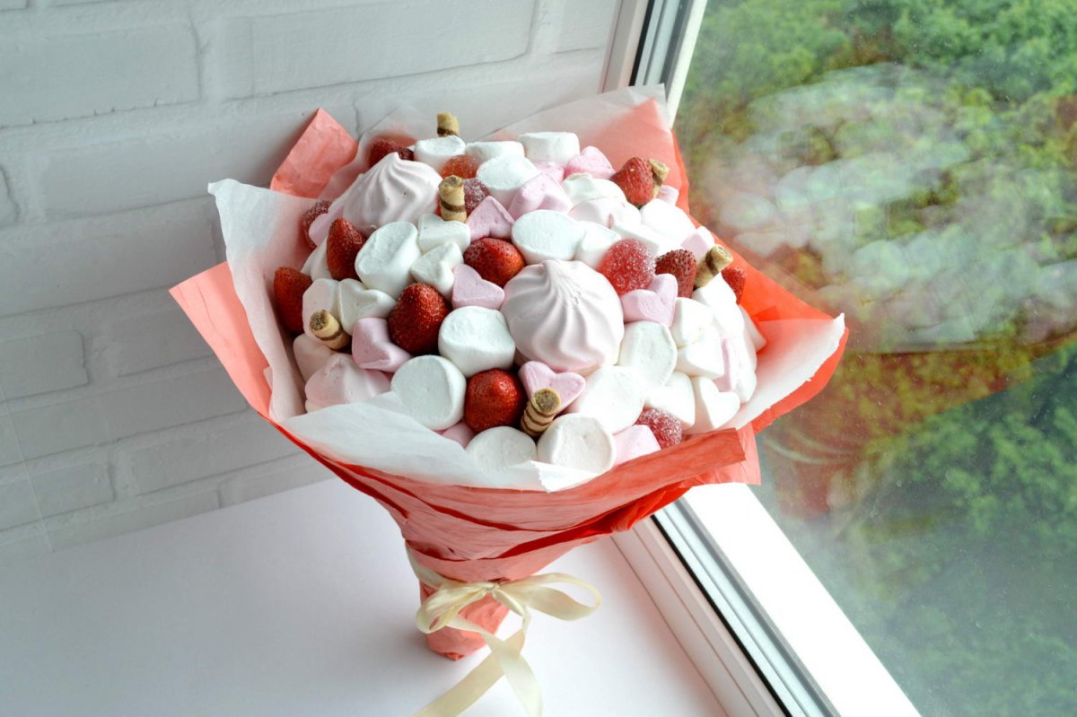 Съедобный букет для девочки