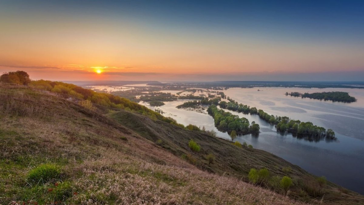 Река Волга в Чувашии