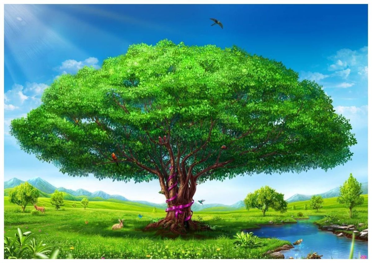 Красивое сказочное дерево