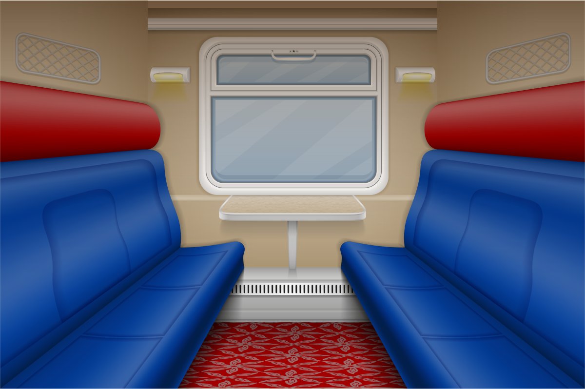 Купе вагона вектор