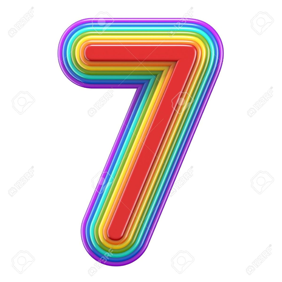 Цифры в Радужном цвете
