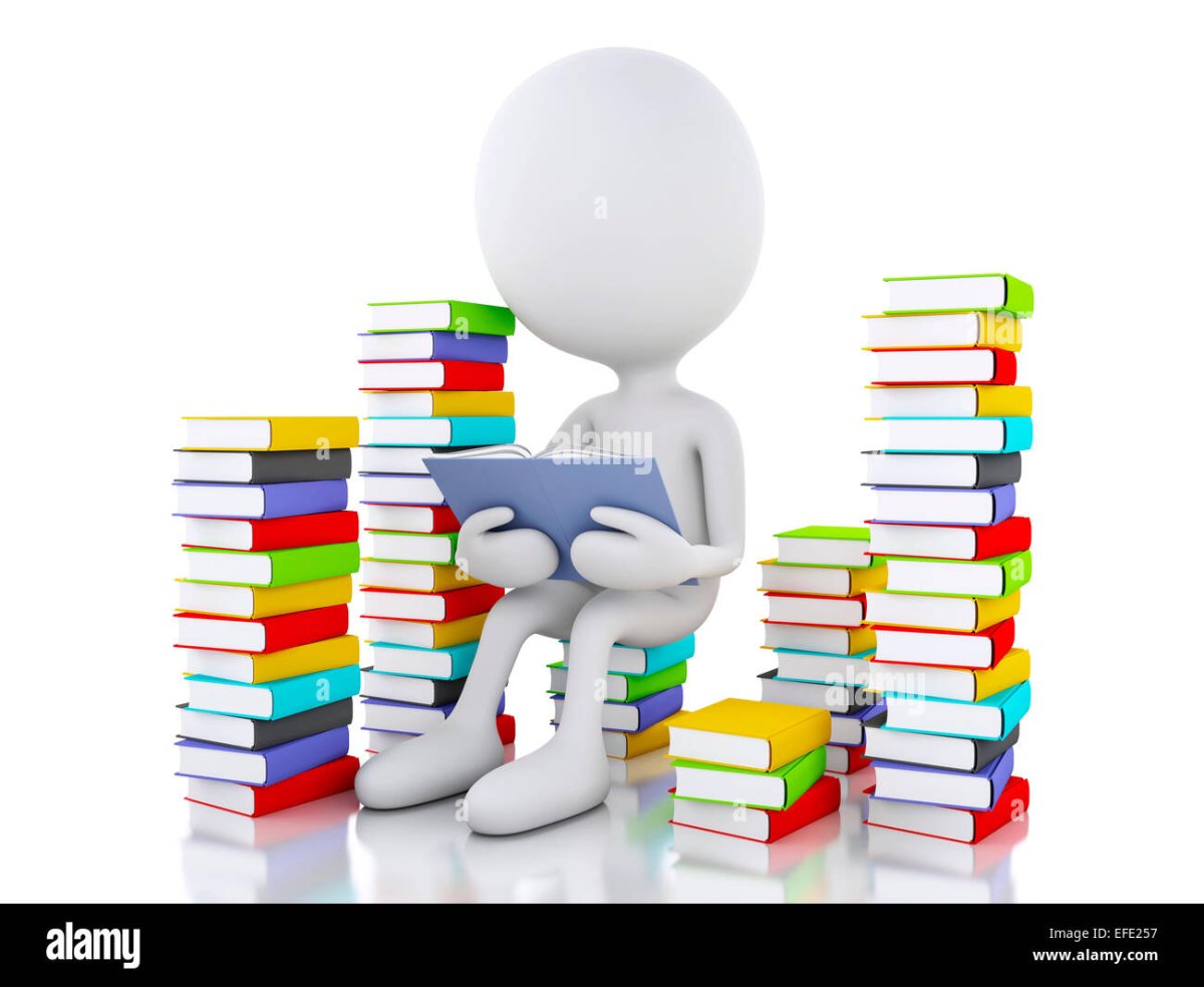 Белый человечек с книжкой