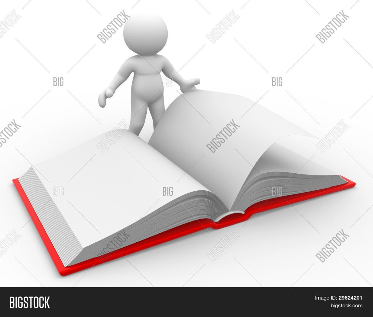 Белый человечек с книгой