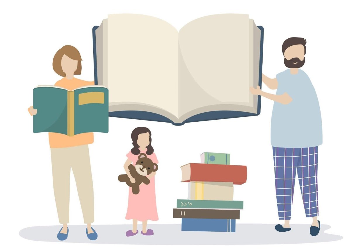 Семейное чтение иллюстрации