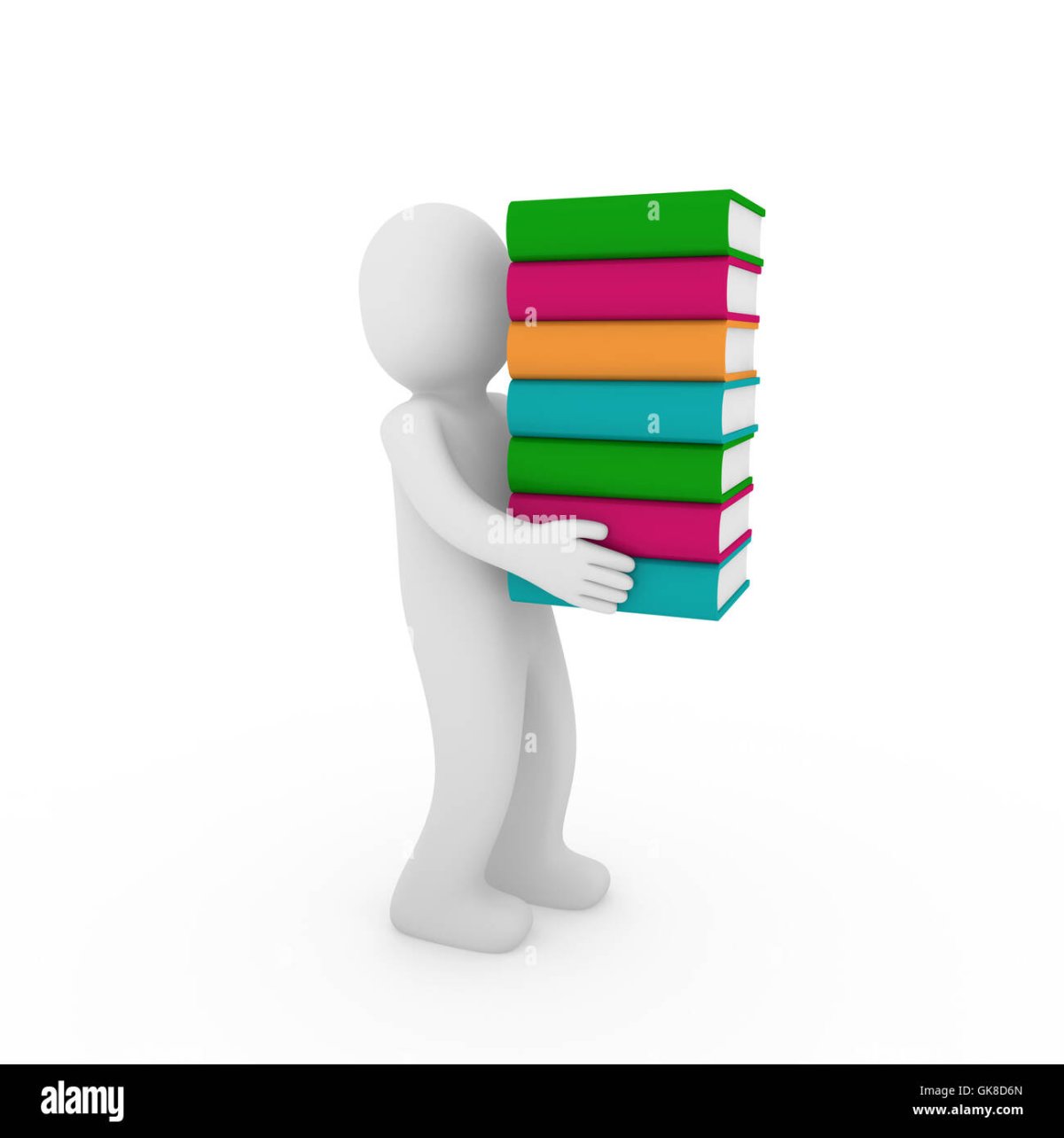 Человечек с книгой из бумаги