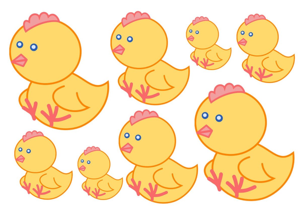 Аппликация цыпленок