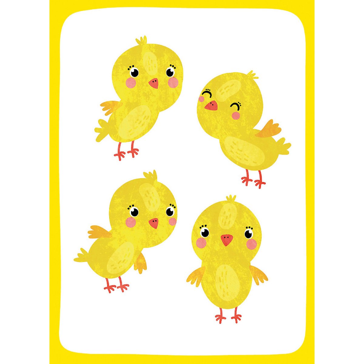 Цыпленок раскраска цветная