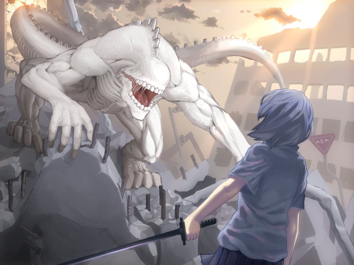 Аниме гигантские монстры