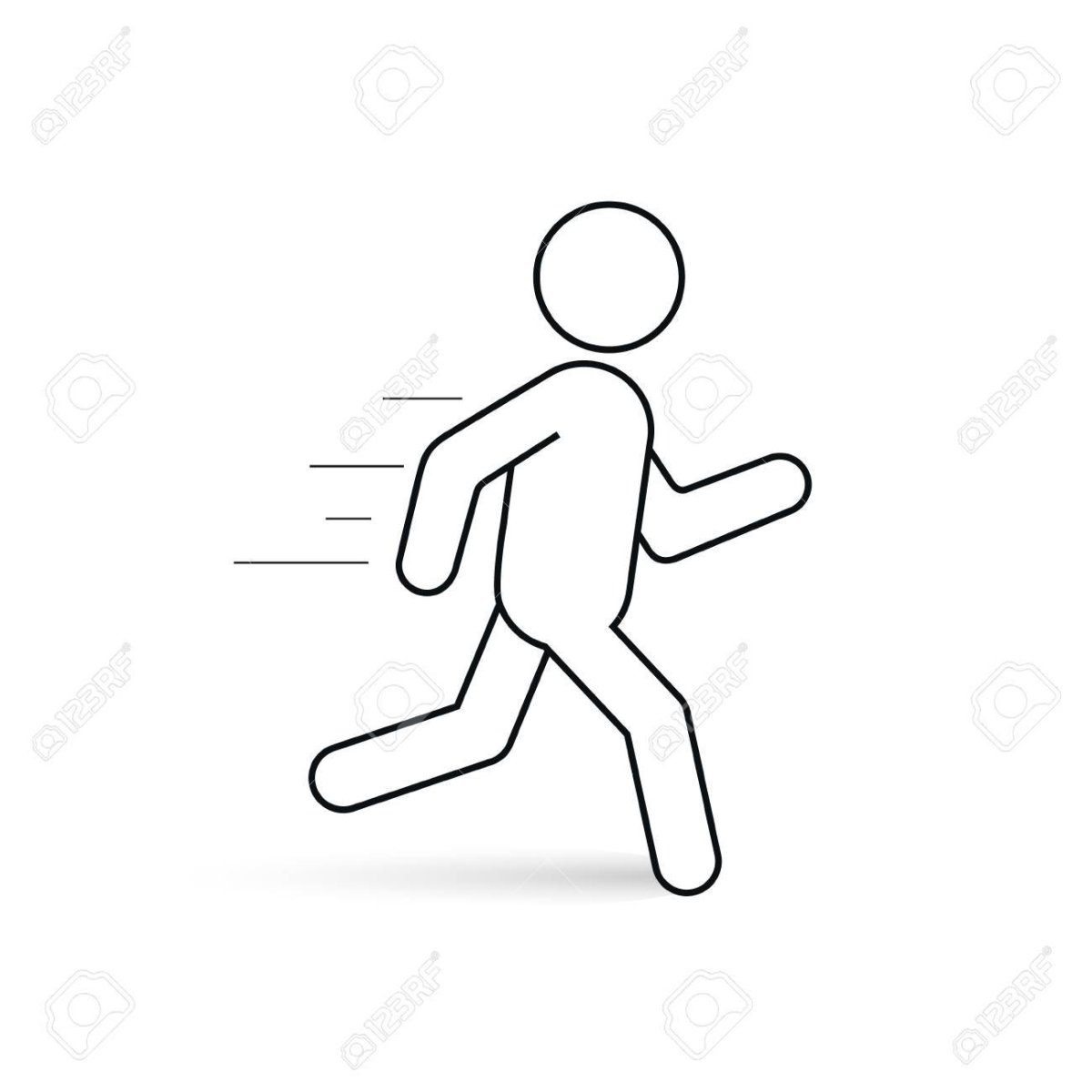 Бегающие человечки вектор мультяшный