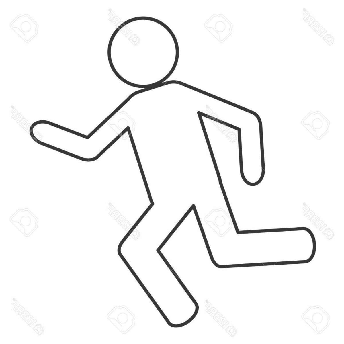 Бегущий человек схематично