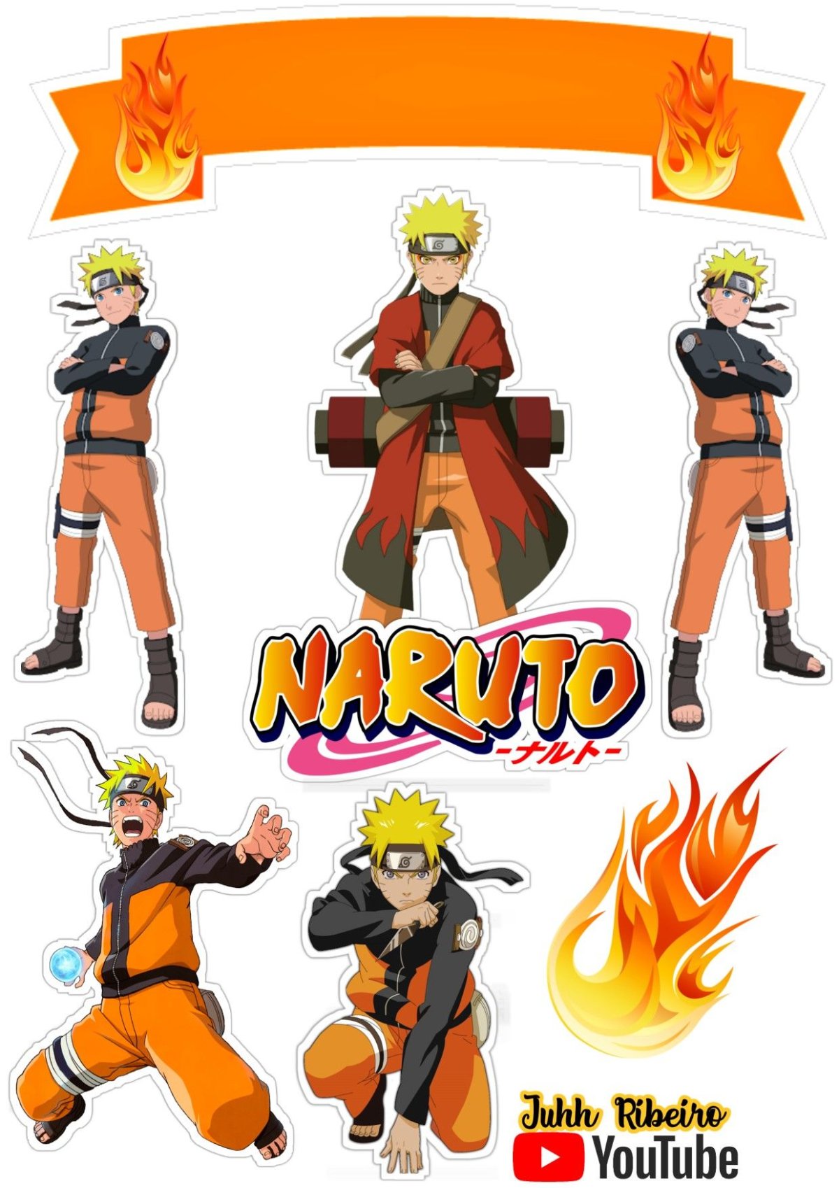 Наруто распечатка на торт