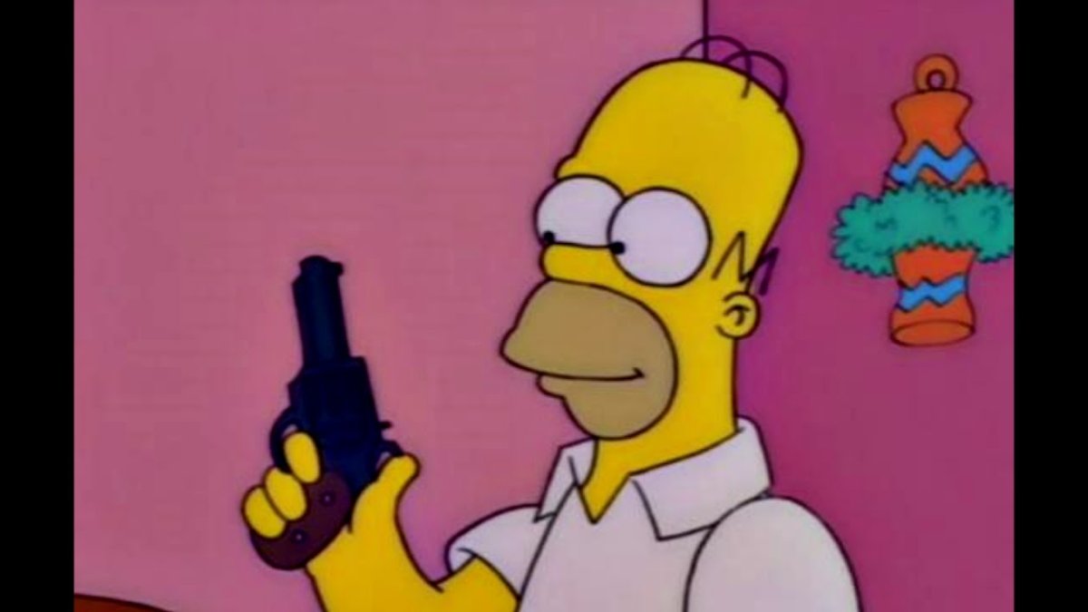 Симпсон с пистолетом