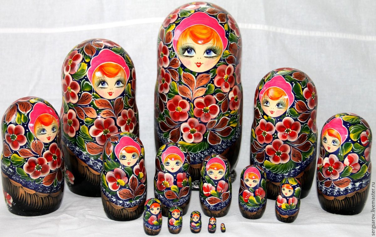Роспись лица матрешки