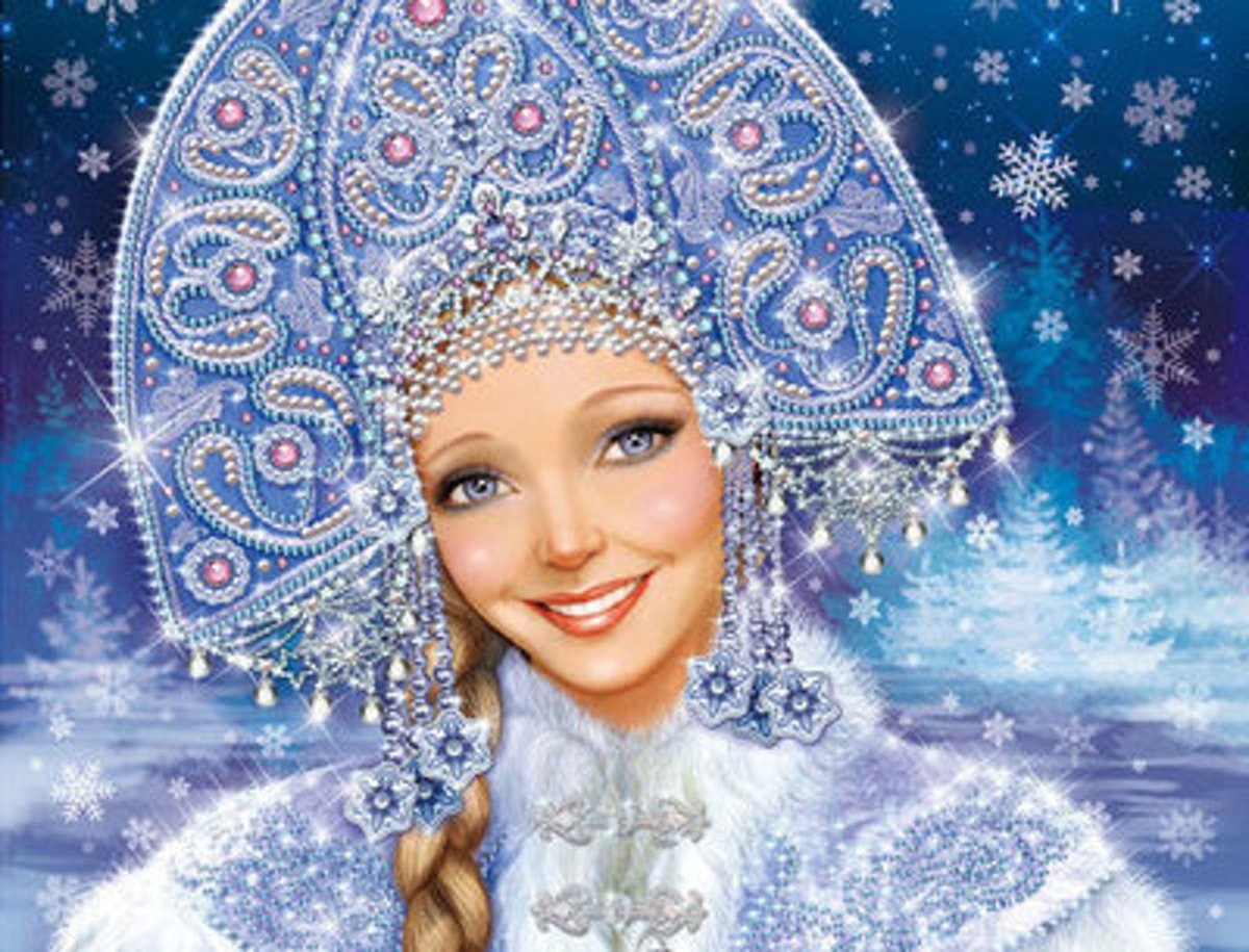 Девушка Снегурочка