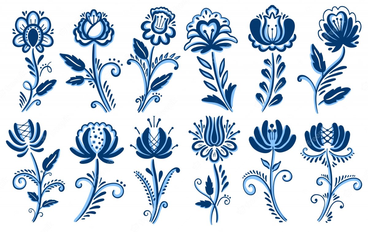 Векторный растительный орнамент