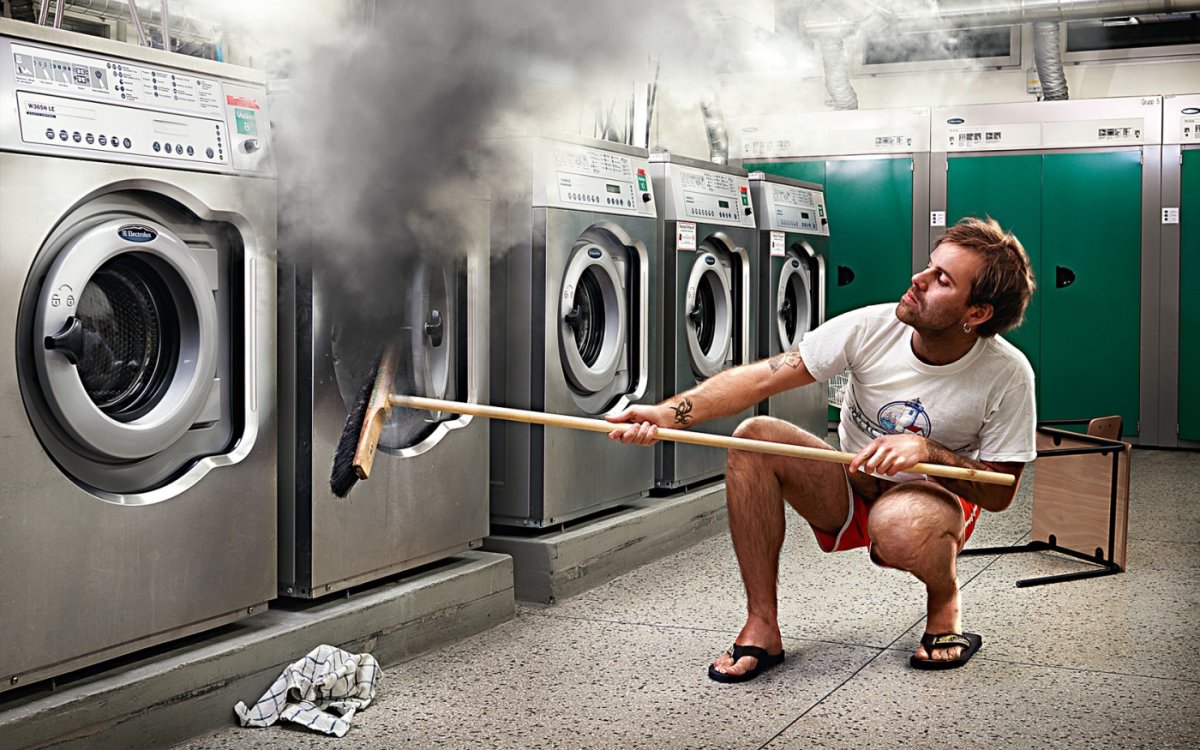 Креативная реклама стиральной машины