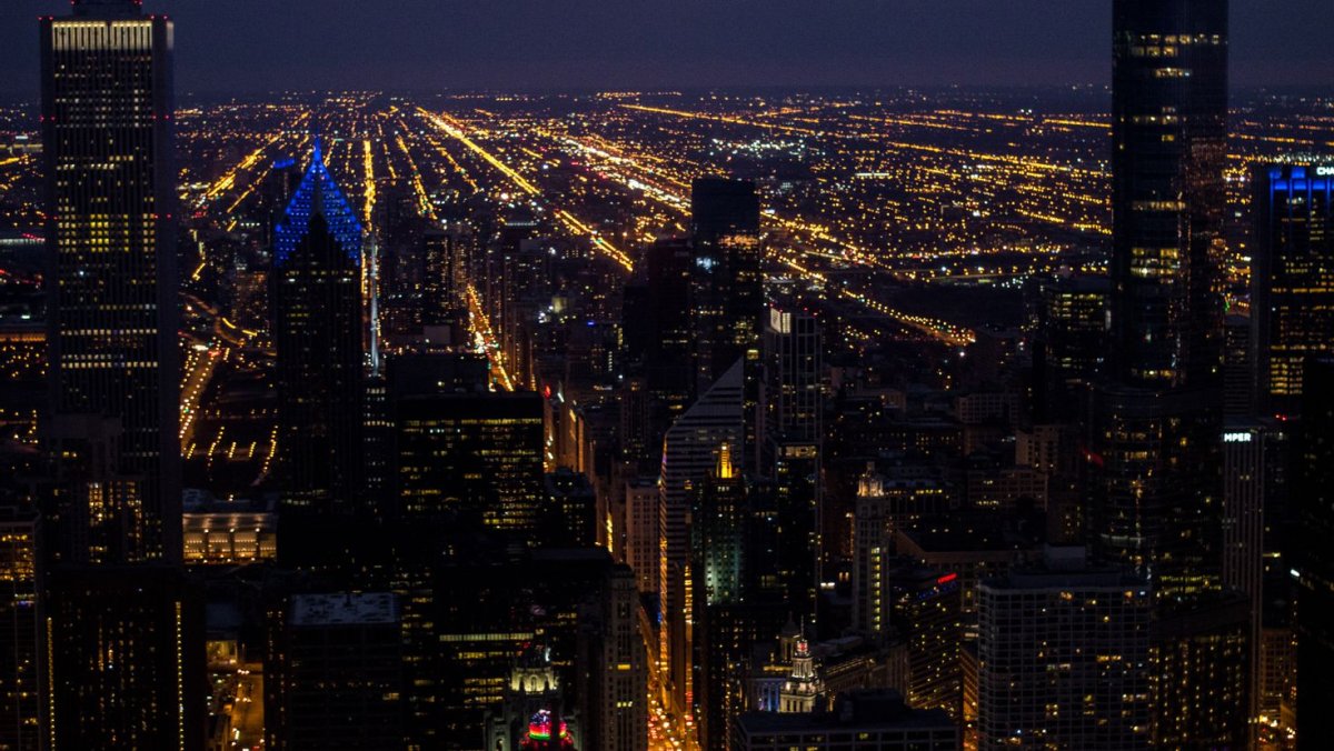 Красивый вид на город