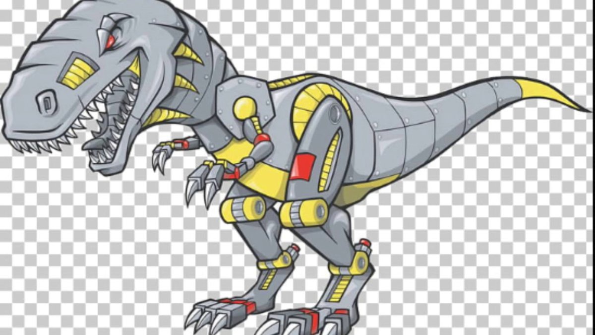 Робот динозавр из мультика