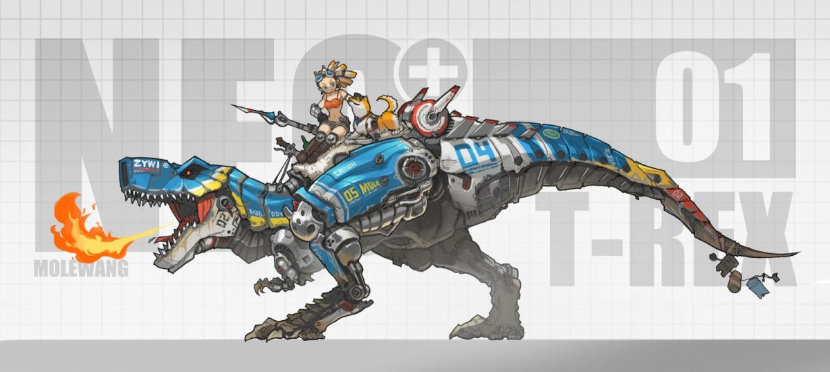 Роботы динозавры арты