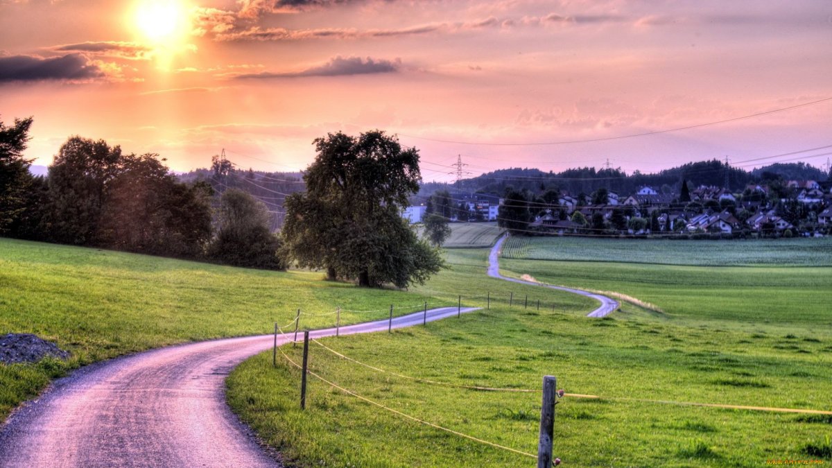 Пейзаж дорога домой