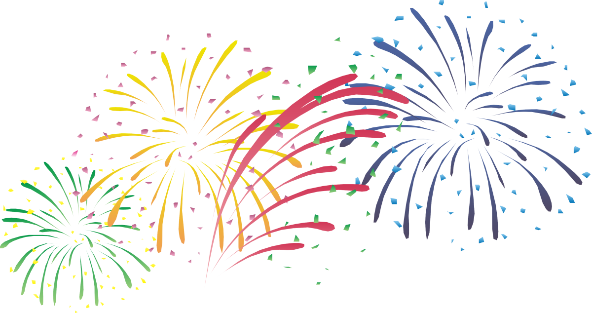 Салют на прозрачном фоне