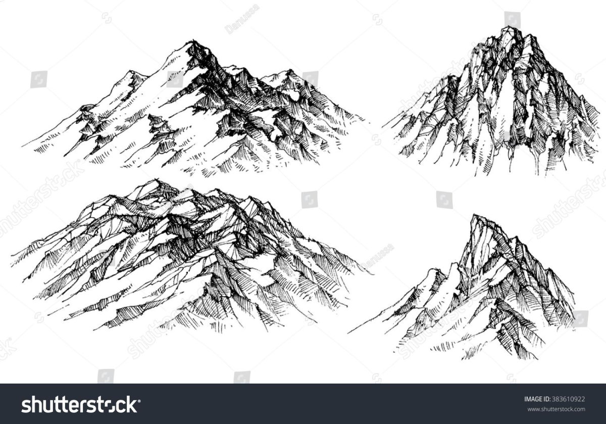 Горы линейная Графика