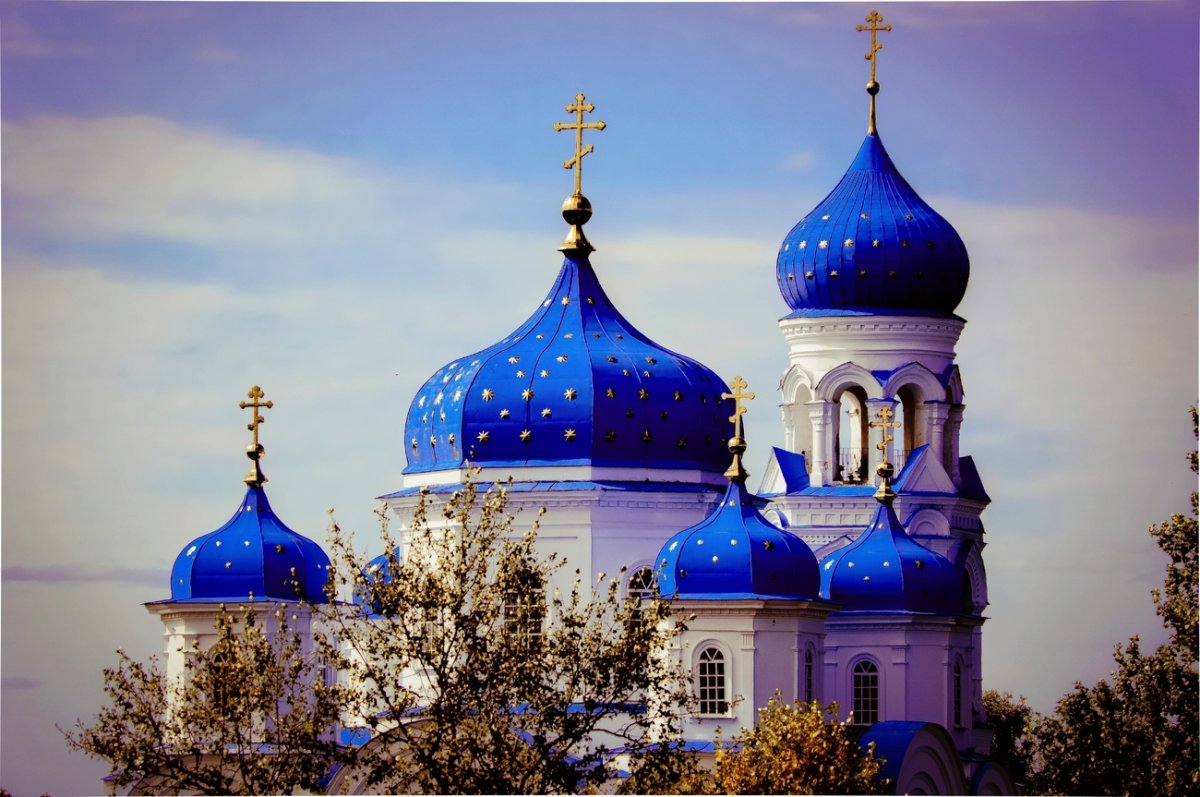 Собор Архангела Михаила синие купола
