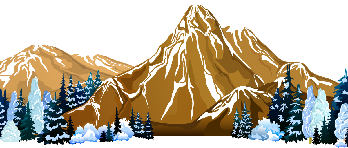 Горы деревья вектор