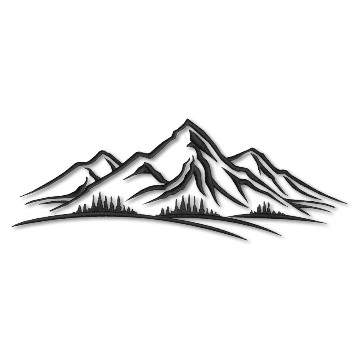 Горы скетч контур