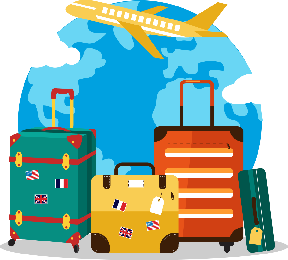 Путешествия предметы фон