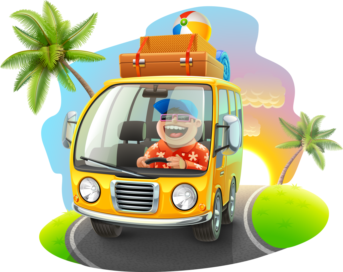 Пара путешествует рисунок