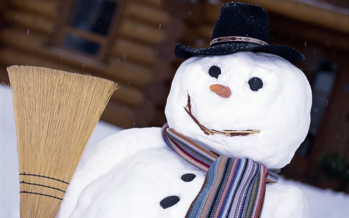 Маска снеговика