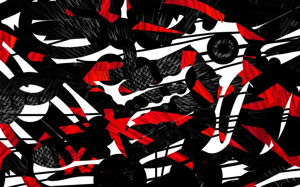 Абстракция красный черный белый