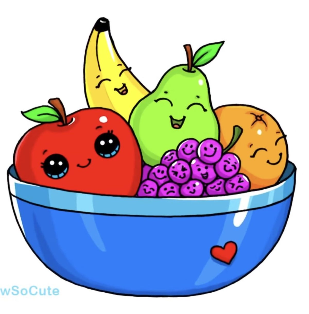 Кавайные фрукты и овощи