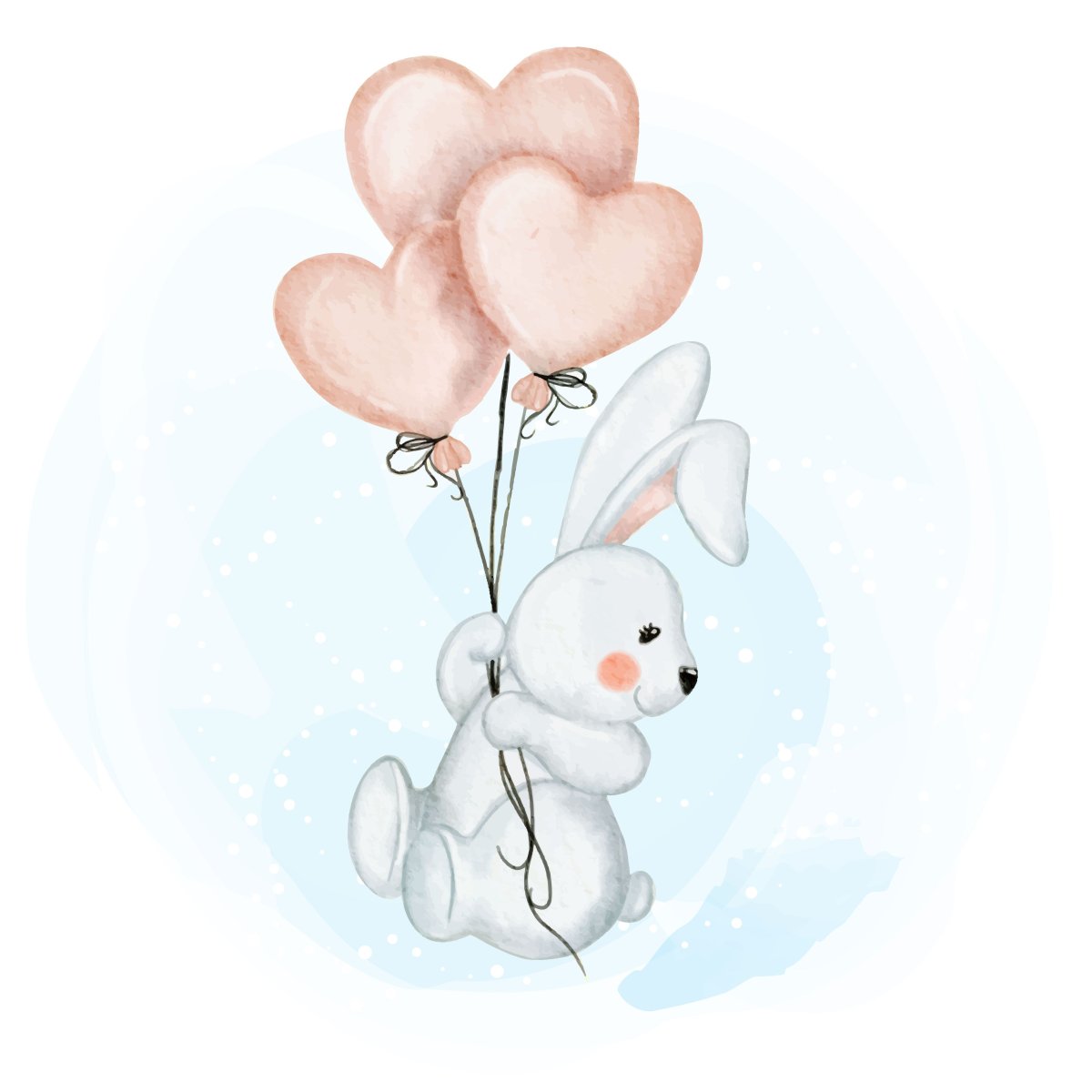 Зайчик с воздушными шариками
