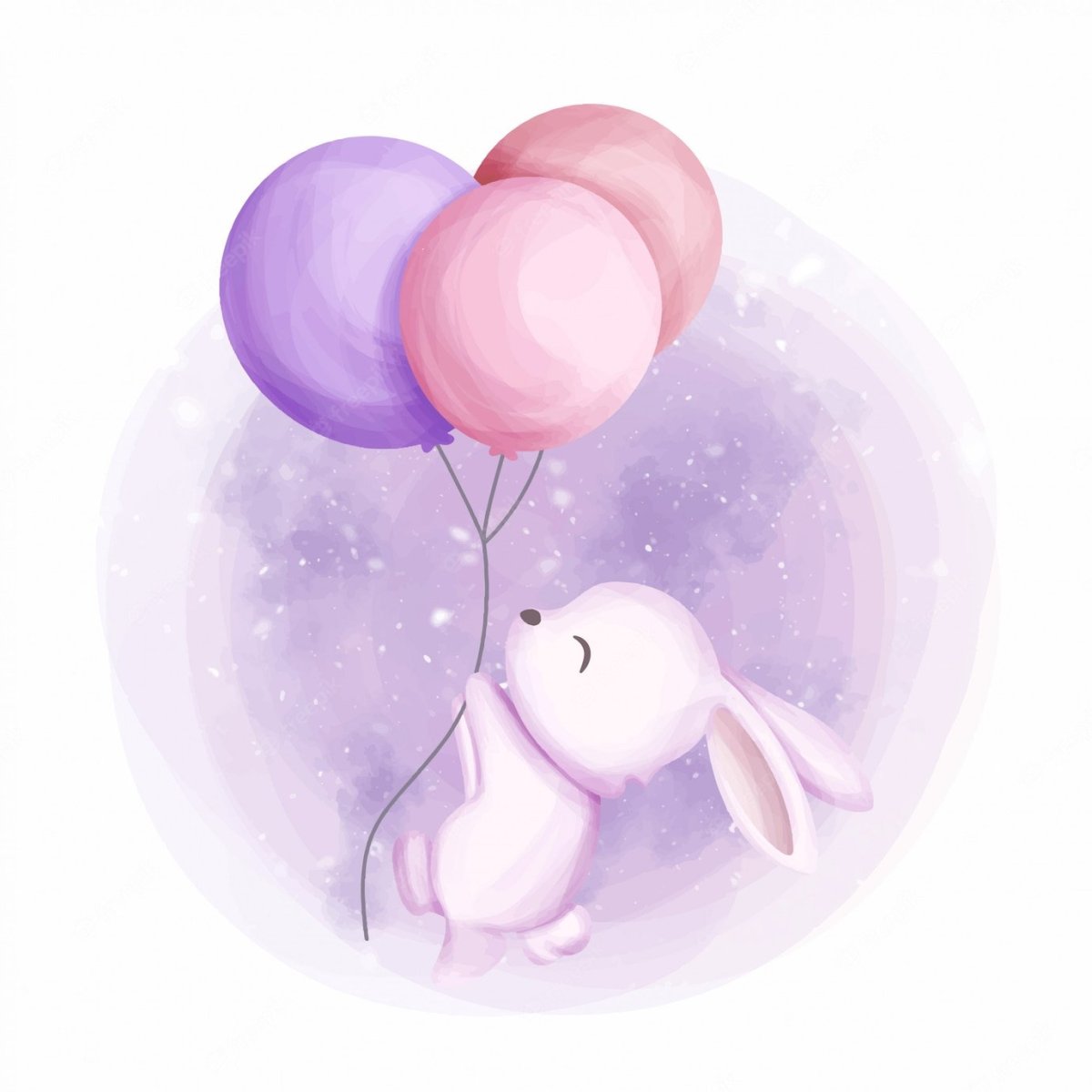 Зайка с воздушными шариками