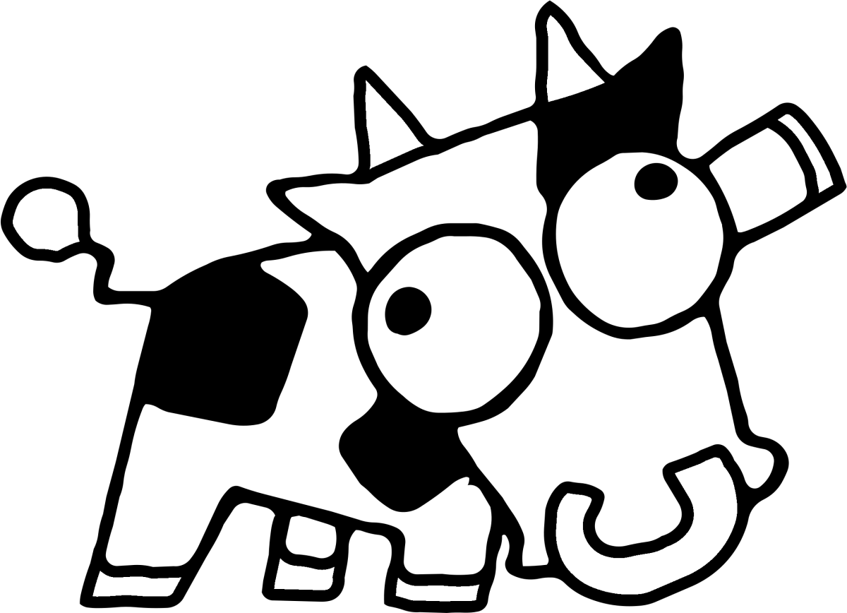 Наклейка голова коровы