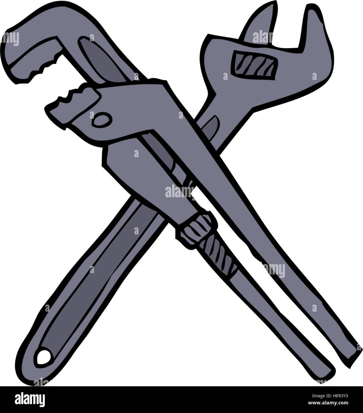 Газовый ключ нарисованный