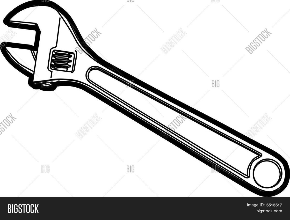 Разводной ключ раскраска