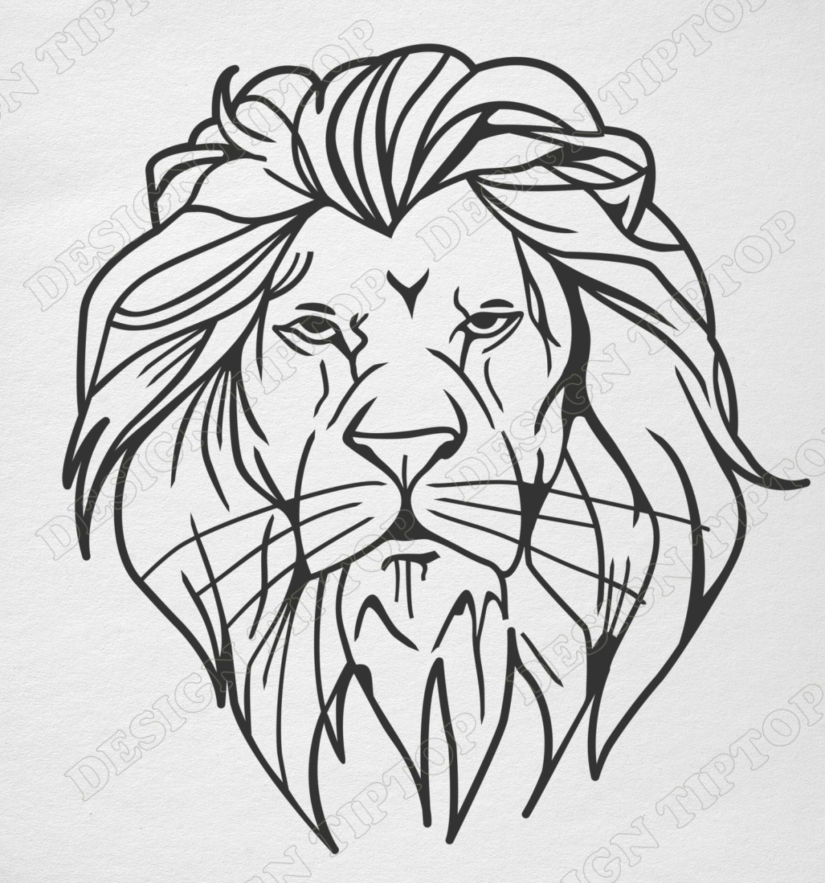 Эскизы для выжигания по дереву Лев
