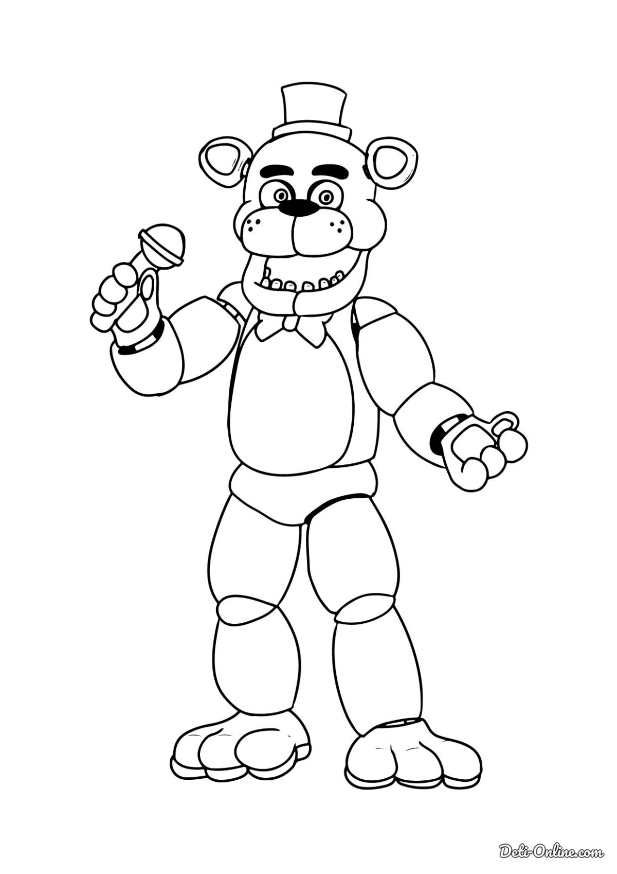 АНИМАТРОНИКИ мишка Фредди раскраска