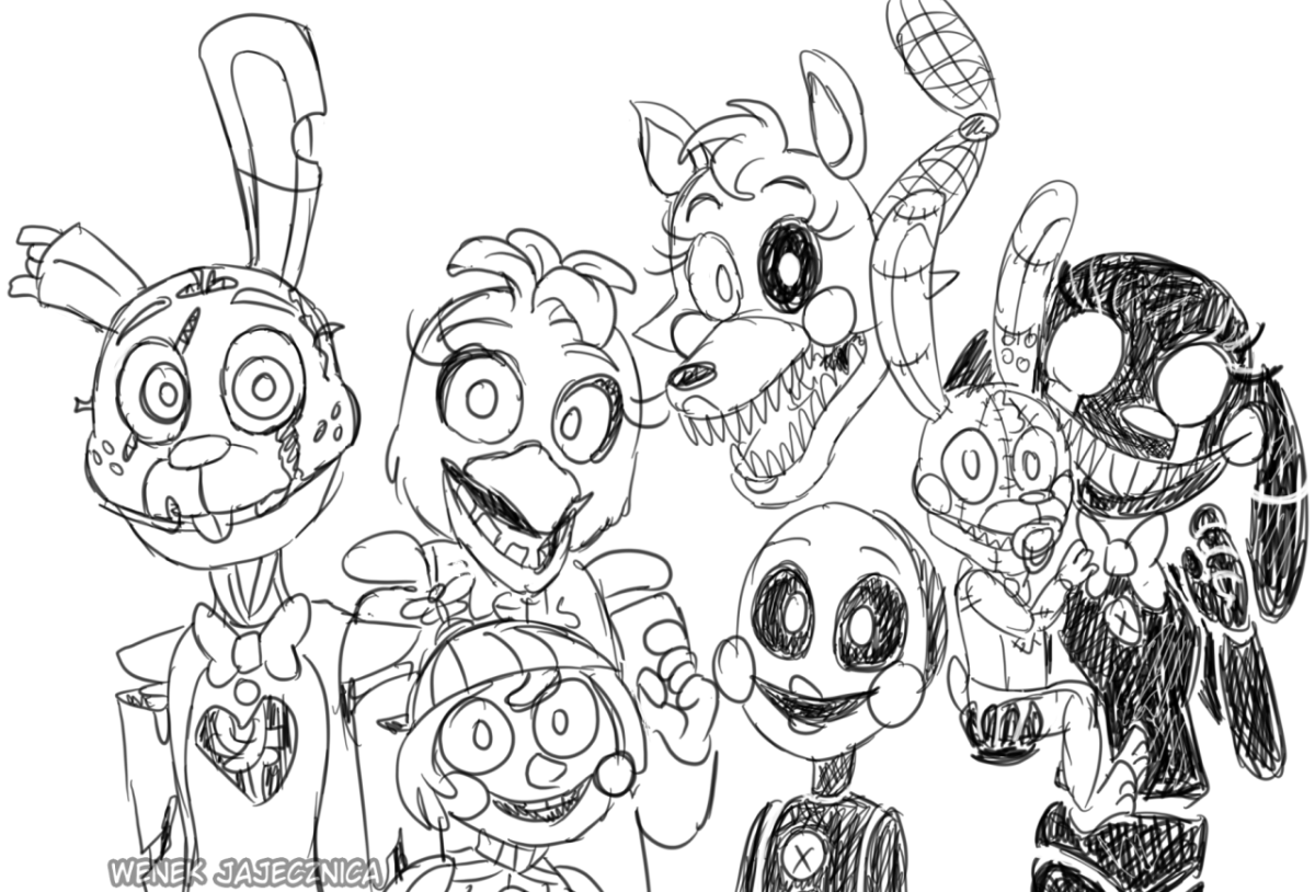 Раскраски ФНАФ 9 Роксана