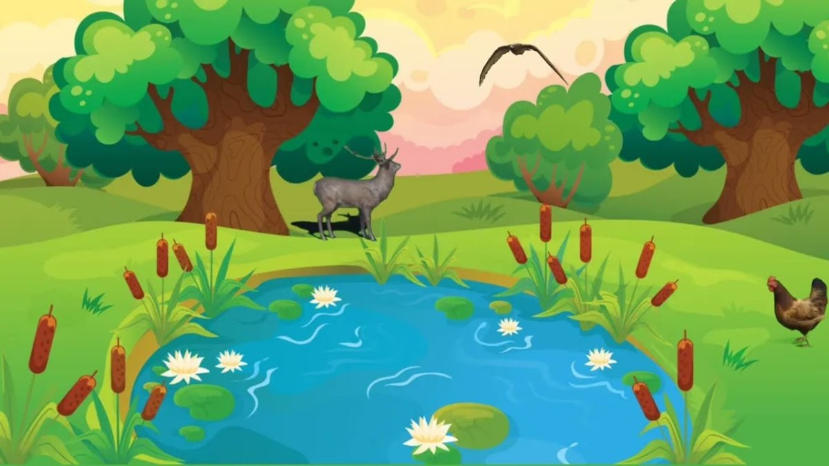 Фон речка для детей