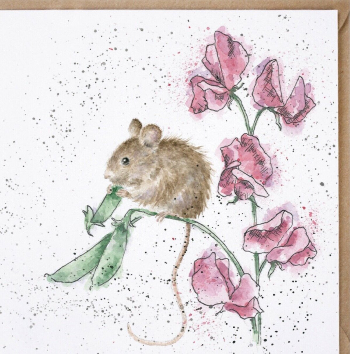 Акварельные иллюстрации мышка
